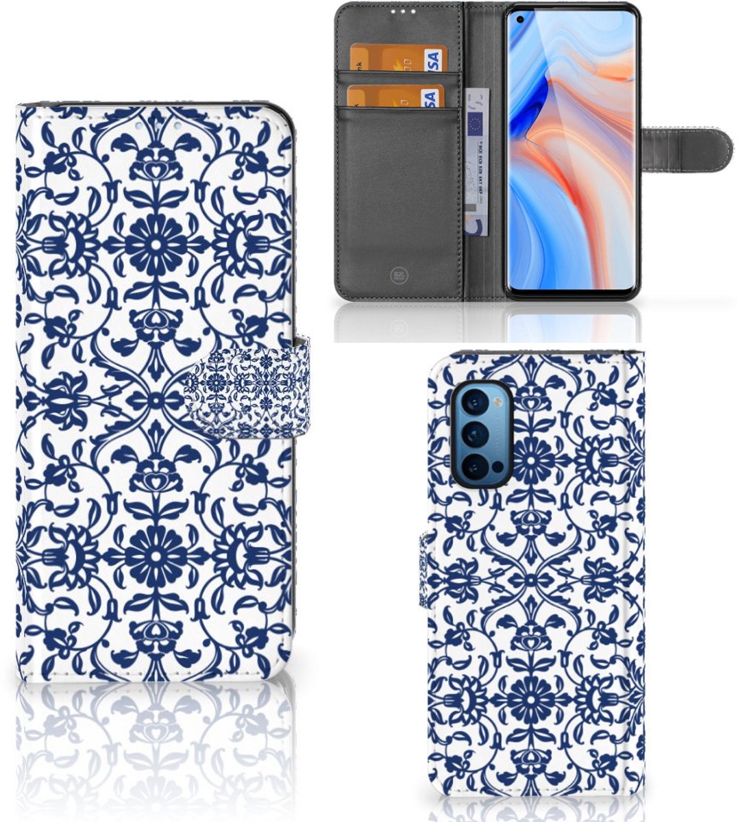 OPPO Reno 4 Pro 5G Hoesje Flower Blue