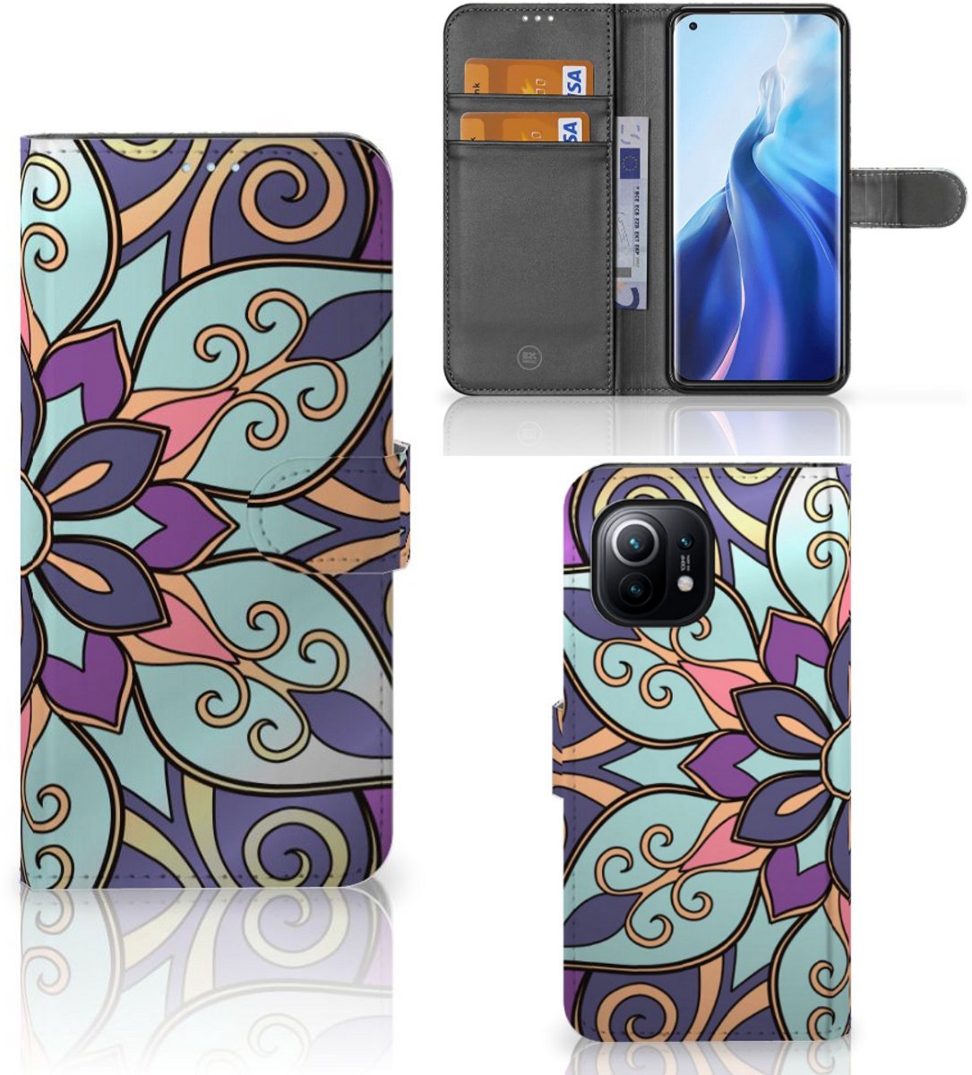 Xiaomi Mi 11 Hoesje Purple Flower
