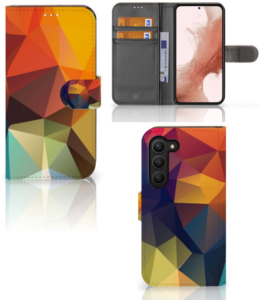 Samsung Galaxy S23 Book Case Polygon Color
