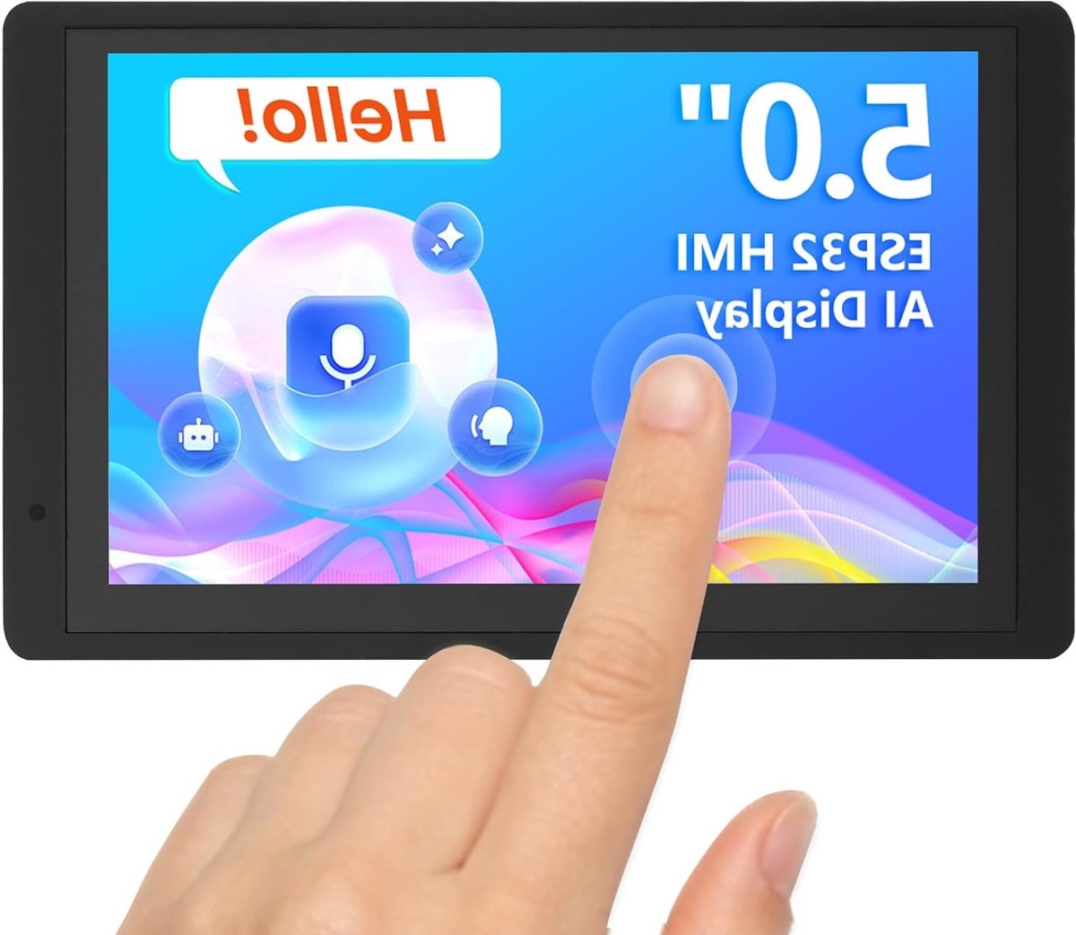 Geavanceerd 5 Inch HMI Touchscreen met 800 × 480 Resolutie, AI Steminteractie, Compatibel met Arduino en ESP32