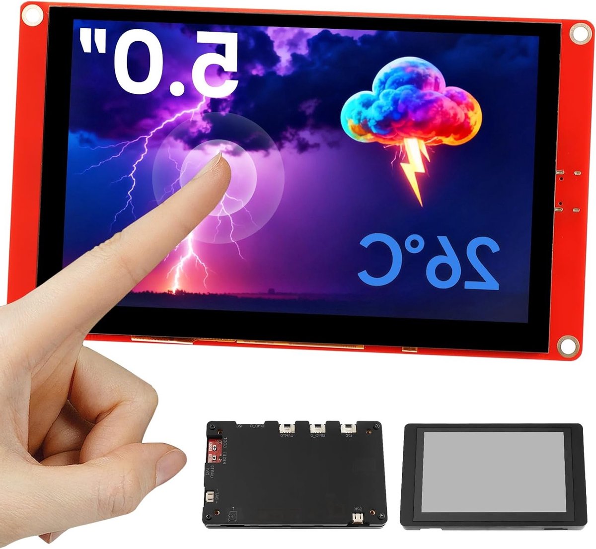 5 Inch HMI RGB TFT LCD Touchscreen met Acryl Case, 800 × 480 Resolutie, Compatibel met Arduino en MicroPython, Ideaal voor IoT Projecten