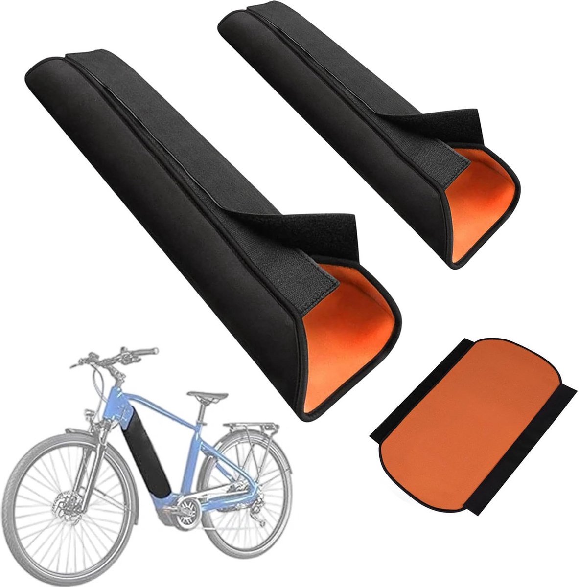 Elektrische Fiets Lithium Batterij Beschermhoes - Fietshoezen - Beschermhoes voor Fietsaccu- voor frameomtrek 28-36 cm -2 stuks