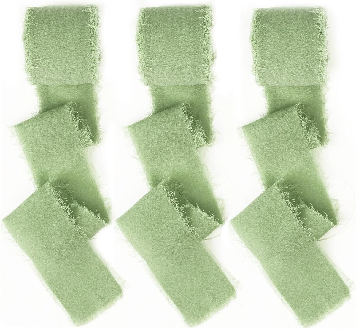Vintage Geschenkribbons Set van 3 Rollen - 3cm x 15m Zijdeachtige Ribbons in Grijs en Groen voor Cadeaus en Decoratie