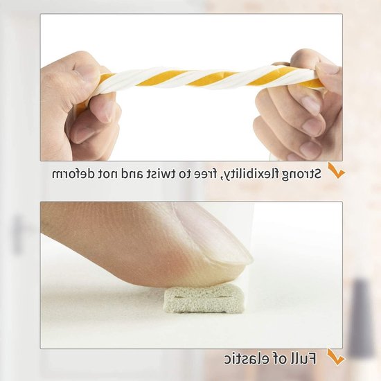 Zelfklevende Dichtstrip voor Deuren en Ramen - Isolatie tegen Koude, Geluid en Water, 3 m x 2 Stuks, Totaal 6 m, Wit van Merkloos — afbeelding 2
