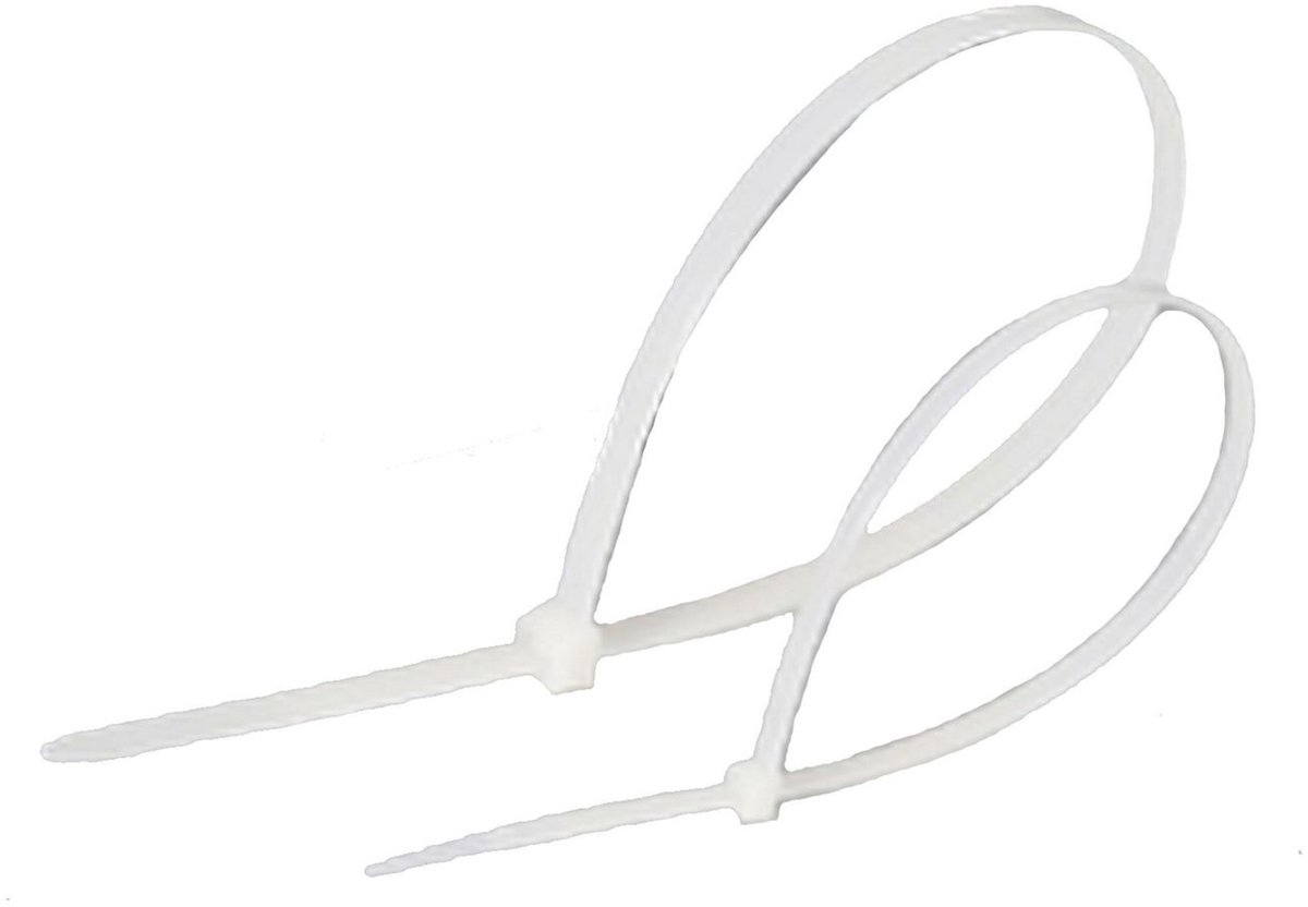Cable tie white 3.5 x 200 mm
