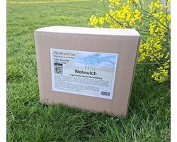 Wolmulch - Vlokken schapenwol als bodembedekkende mulch of wolkorrel - 100% Natuurlijk - 16liter - 2.5kg