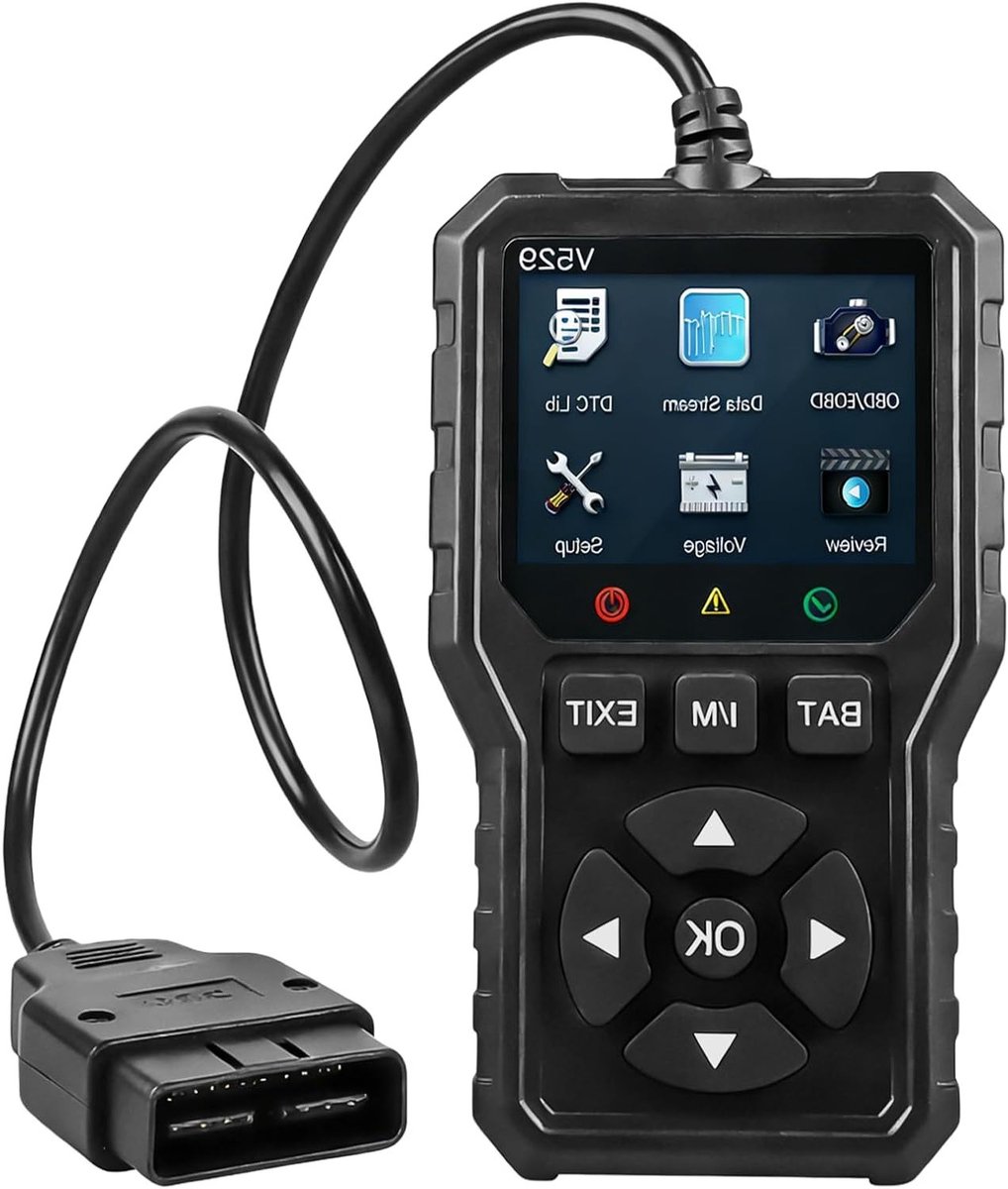 Diagnoseapparaat voor voertuigen vanaf 2002, OBD2 autoscanner, foutcodelezer en uitleesapparaat met 10 talen en EOBD-ondersteuning
