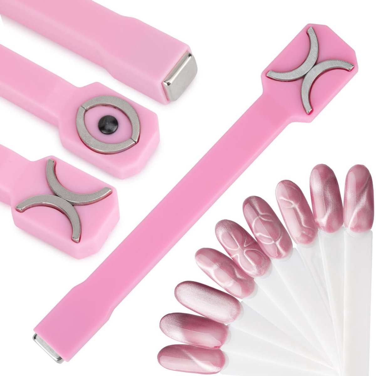 Molly Nails - Dwarszijdige Magnetiseur - Kattengloed - Roze