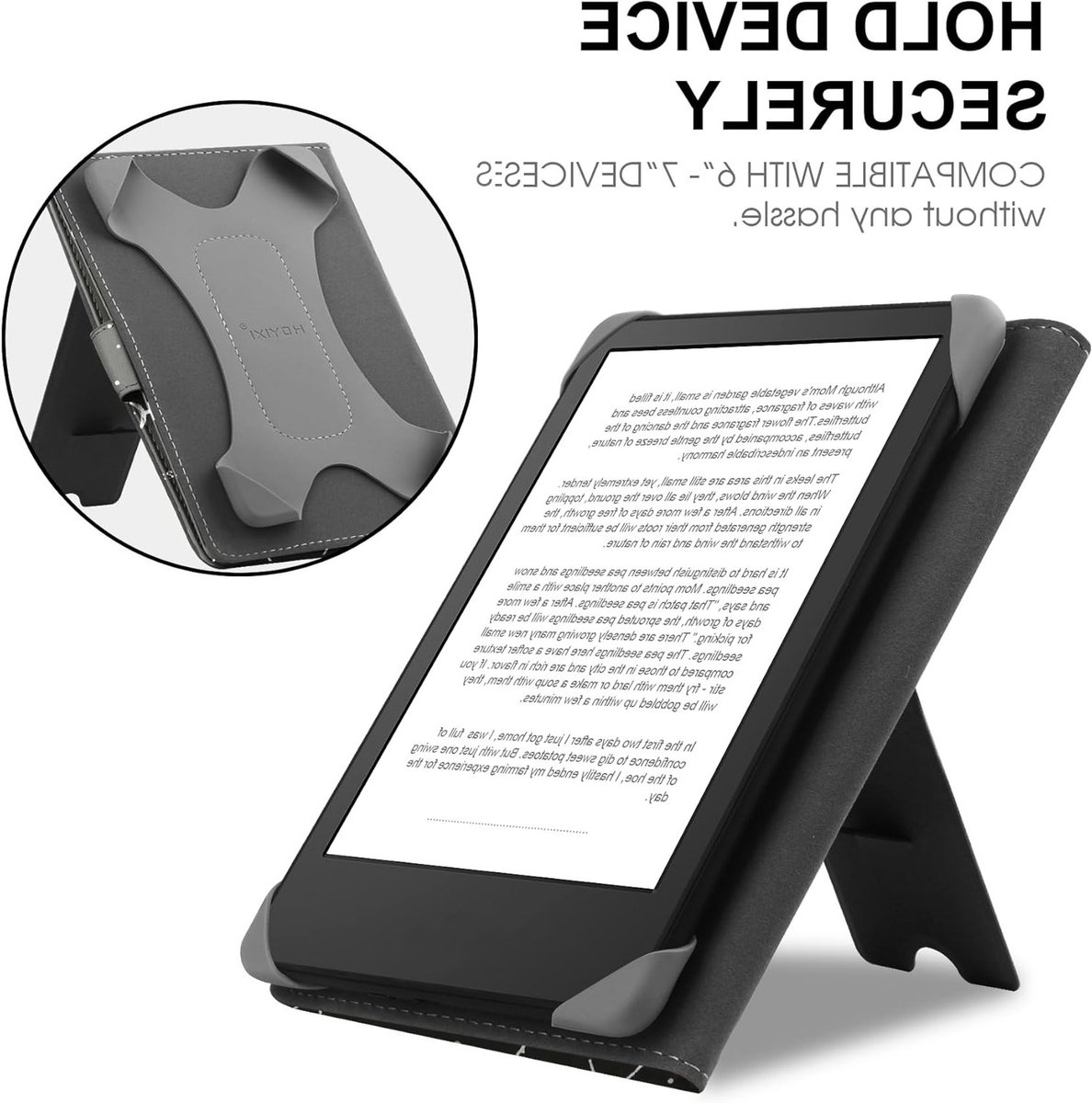 Universele Beschermhoes voor 6.8 Inch en 7 Inch E-Readers - Geschikt voor Kindle, Kobo en PocketBook - E-book Reader Hoes met Sluiting en Schokbestendige Bescherming – foto 4