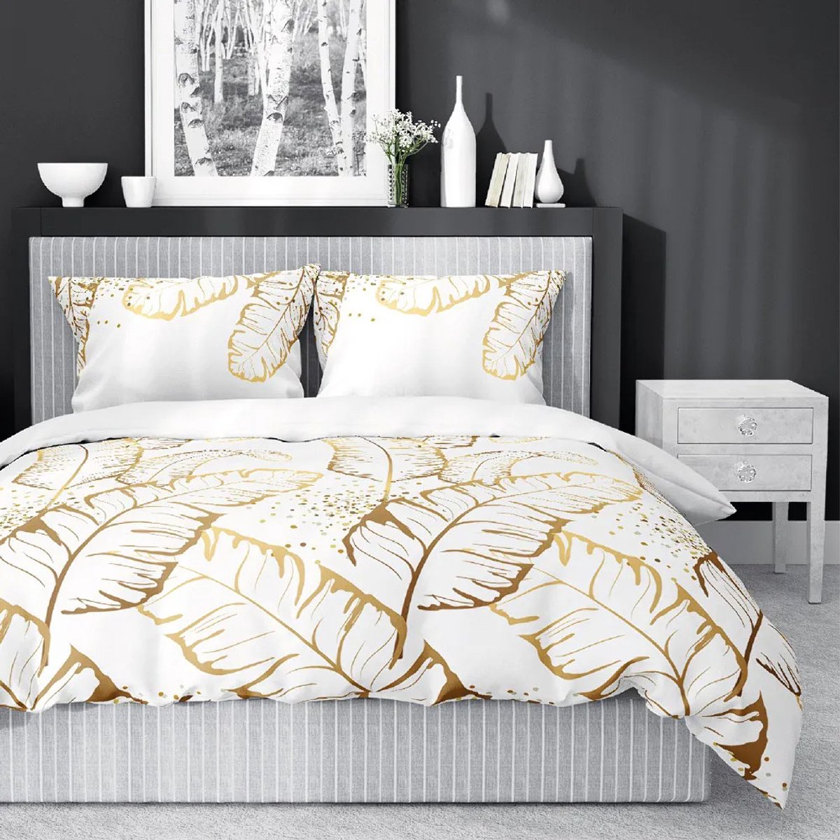 SKAN - Satijnen Katoenen Beddengoedset - 160x200 cm - Ritsen - Sneldrogend