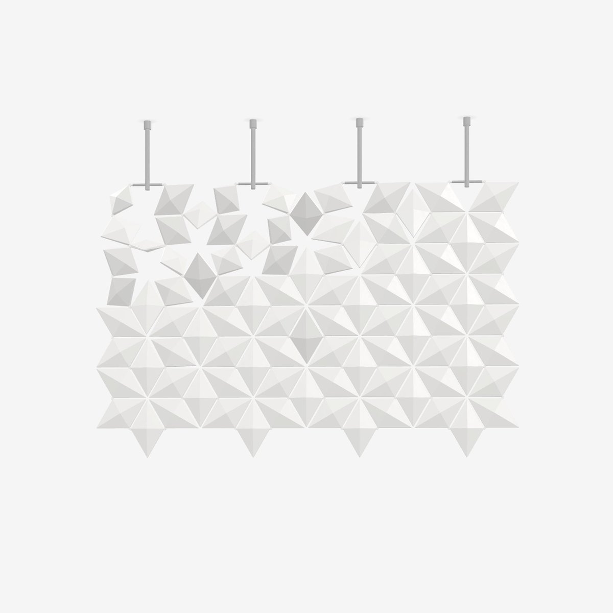 Hangend Kamerscherm Facet 136x112cm (bxh) - Wit