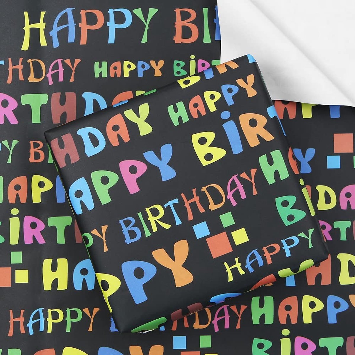 Store_7 - Verjaardagscadeau Papier - Kleurrijk Geschenkpapier - 4 Vellen 50x70cm - Geschikt voor Kinderen en Volwassenen - Perfect voor Feesten