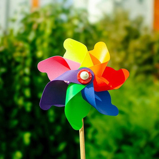 2 Sets Wind Spinner - 14 x 8 Inch Tuin Decoratie met Wielen voor Buiten, Kleurrijke Tuinaccessoires en Tuin Kunst voor Achtertuin — afbeelding 2