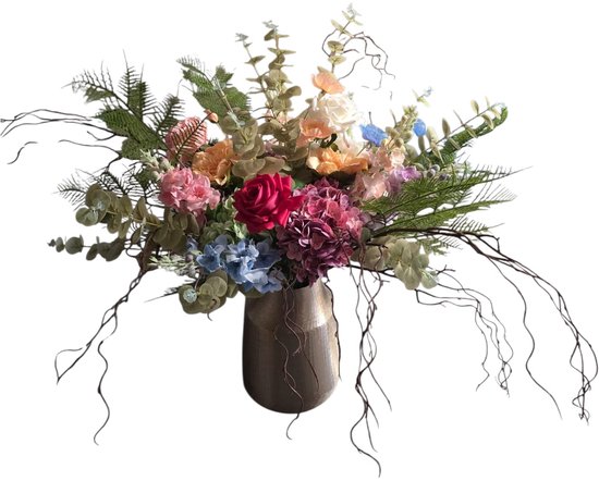 msymsyu 7 Bundels Kunstbloemen Buiten 36cm Kunstplanten Mix van 7