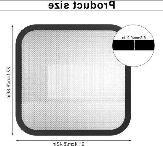 RVS Spatdeksel voor Airfryer, Magnetisch Spatdeksel voor Veilig Koken, Geschikt voor Diverse Modellen en Maten van Merkloos — afbeelding 5