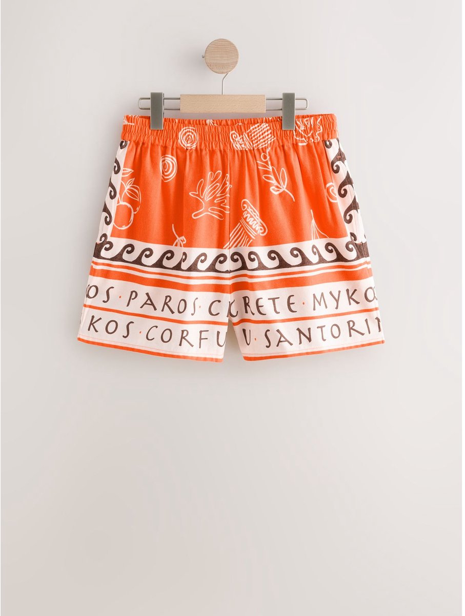 Next - Dames - Short met linnen - Oranje