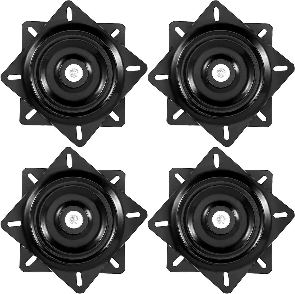 Set van 4 draaiplaten 16x16cm voor barkrukken, 360° draaibaar, vervangende turntable voor meubels en stoelen
