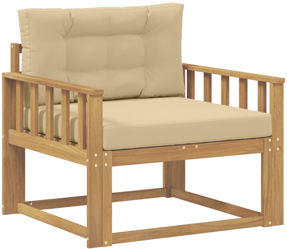 vidaXL - Buiten - Midden - Sofa - Polyester - Wit