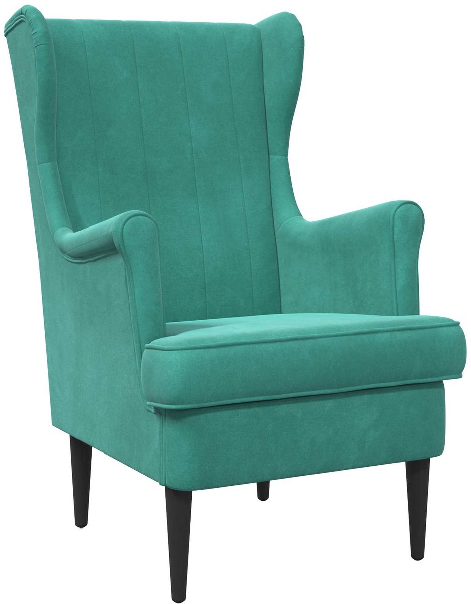 vidaXL - Fauteuil - Turquoise - Fluweel