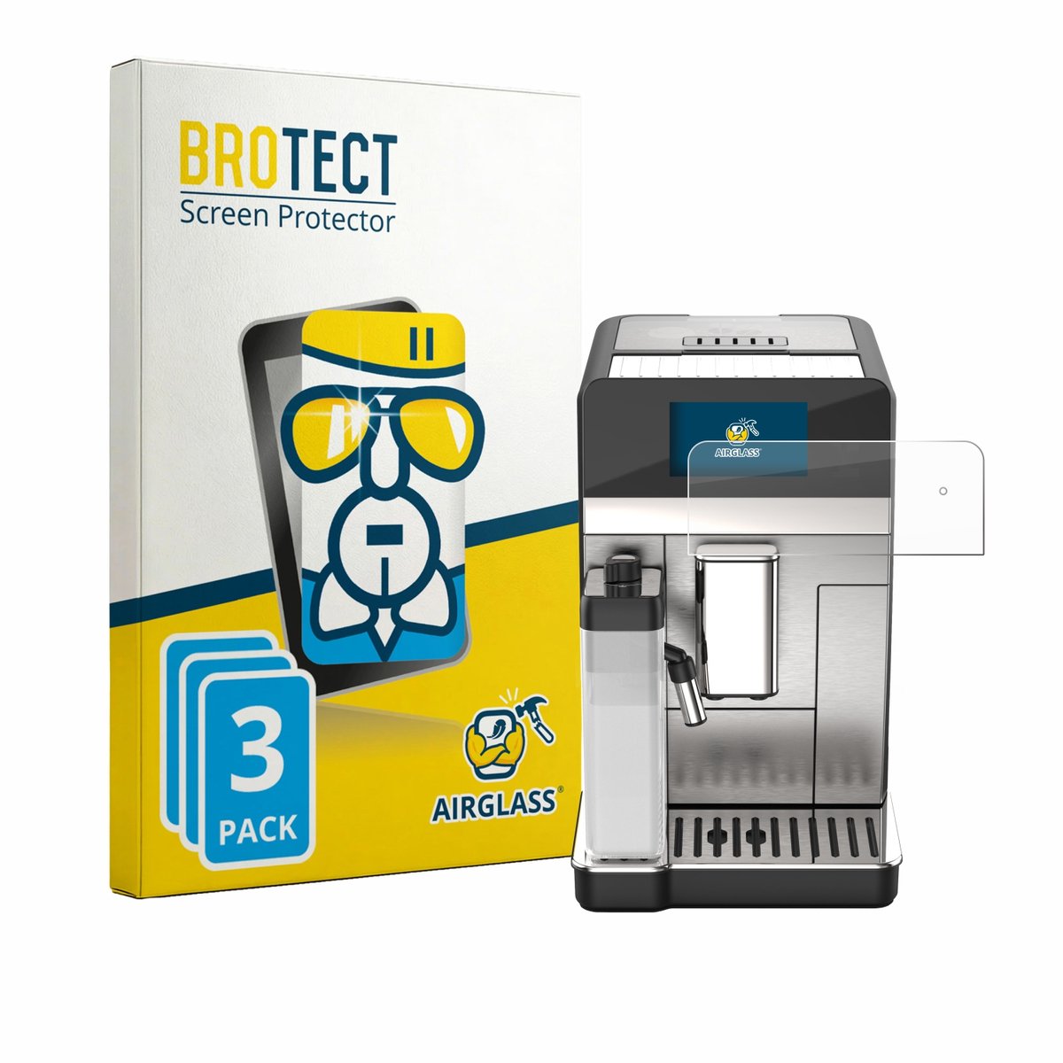 Screenprotector 3 Stuks voor DeLonghi Eletta Ultra 2026 Beschermglas transparant