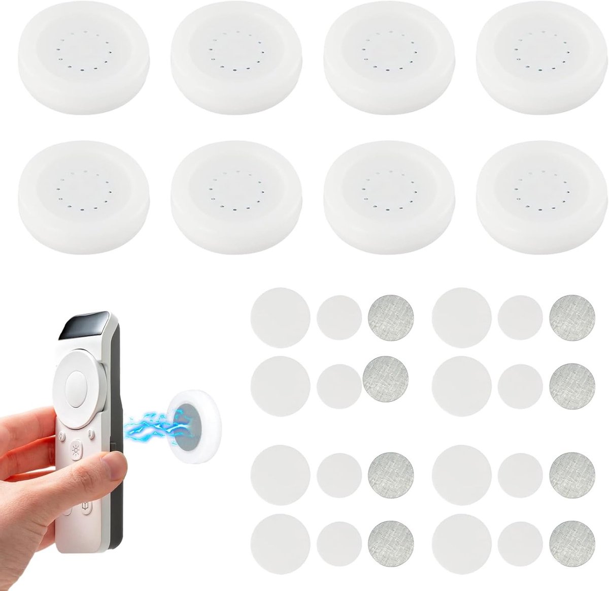 Upgraded Magnetische Houder voor Afstandsbedieningen, Muurbevestiging zonder Boren, Sterke Zelfklevende Magnetische Houder voor TV en Apparaten