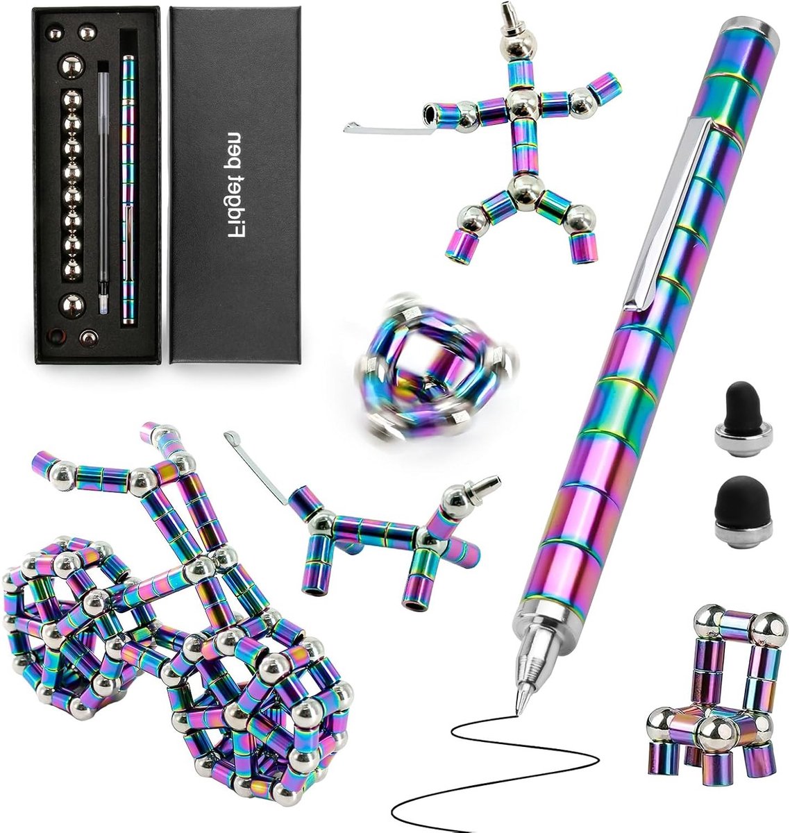 Multifunctionele fidget pen met touchscreen functie, stressvermindering en leuk cadeau voor tieners en mannen