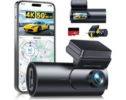 RUX® Dashcam voor Auto Voor en Achter - Dashcam - Zwart - 3cm x 5cm x 10cm ; 200g
