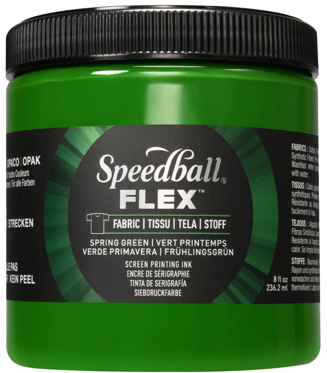 Flex fabric ink spring green screen printing -Speedball