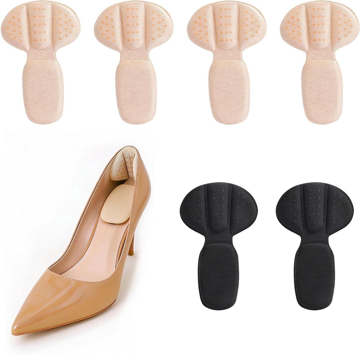 3 Paar Antislip Schoen Pads voor Hakken, Zachte Mesh Hielbeschermers voor Te Grote Schoenen en Laarzen, Ideaal voor Dames en Heren, Bescherming en Comfort