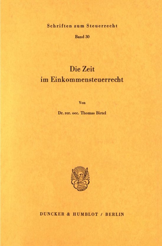 Die Zeit im Einkommensteuerrecht - cover