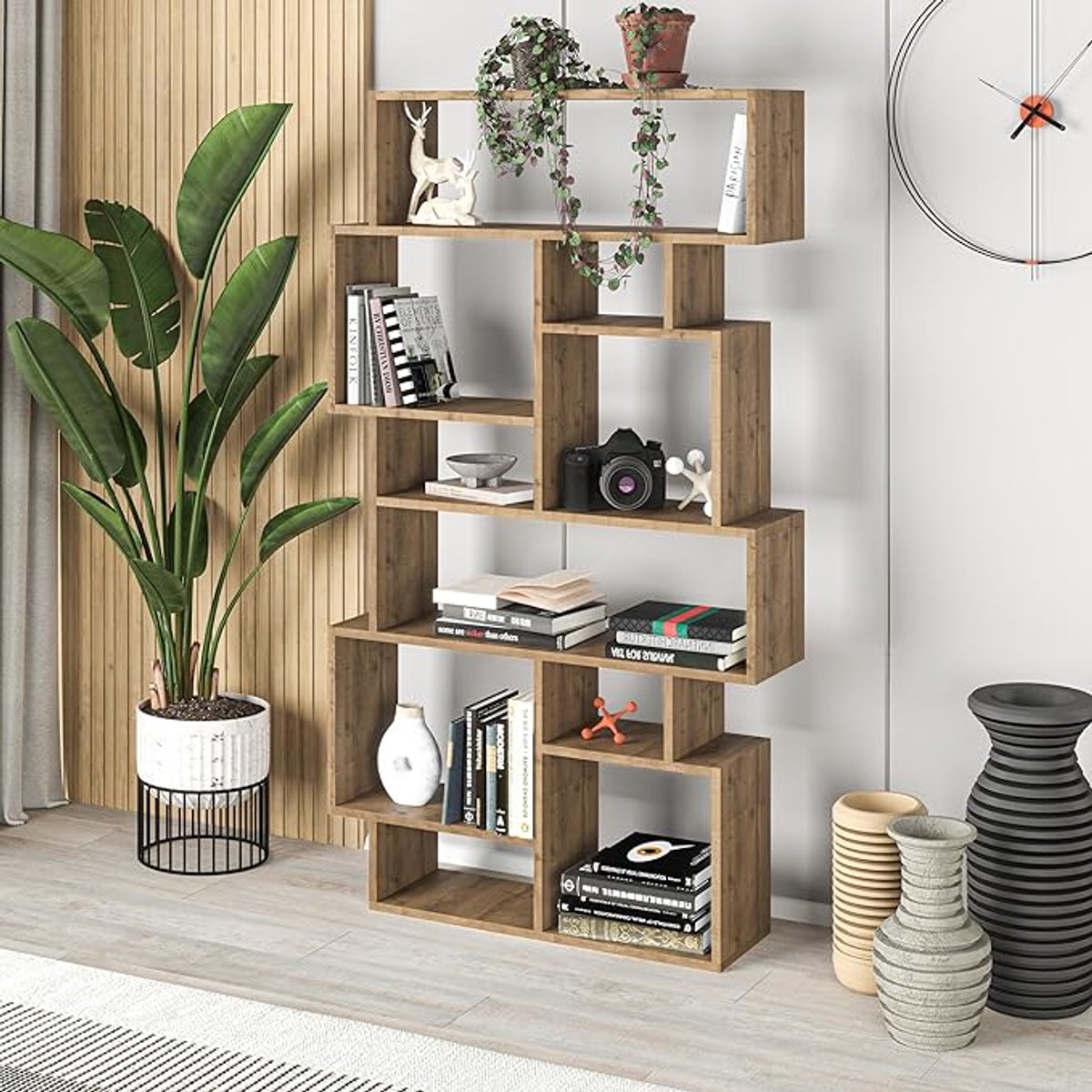 Kast - Eiken - 96x26x169 cm - Arqam