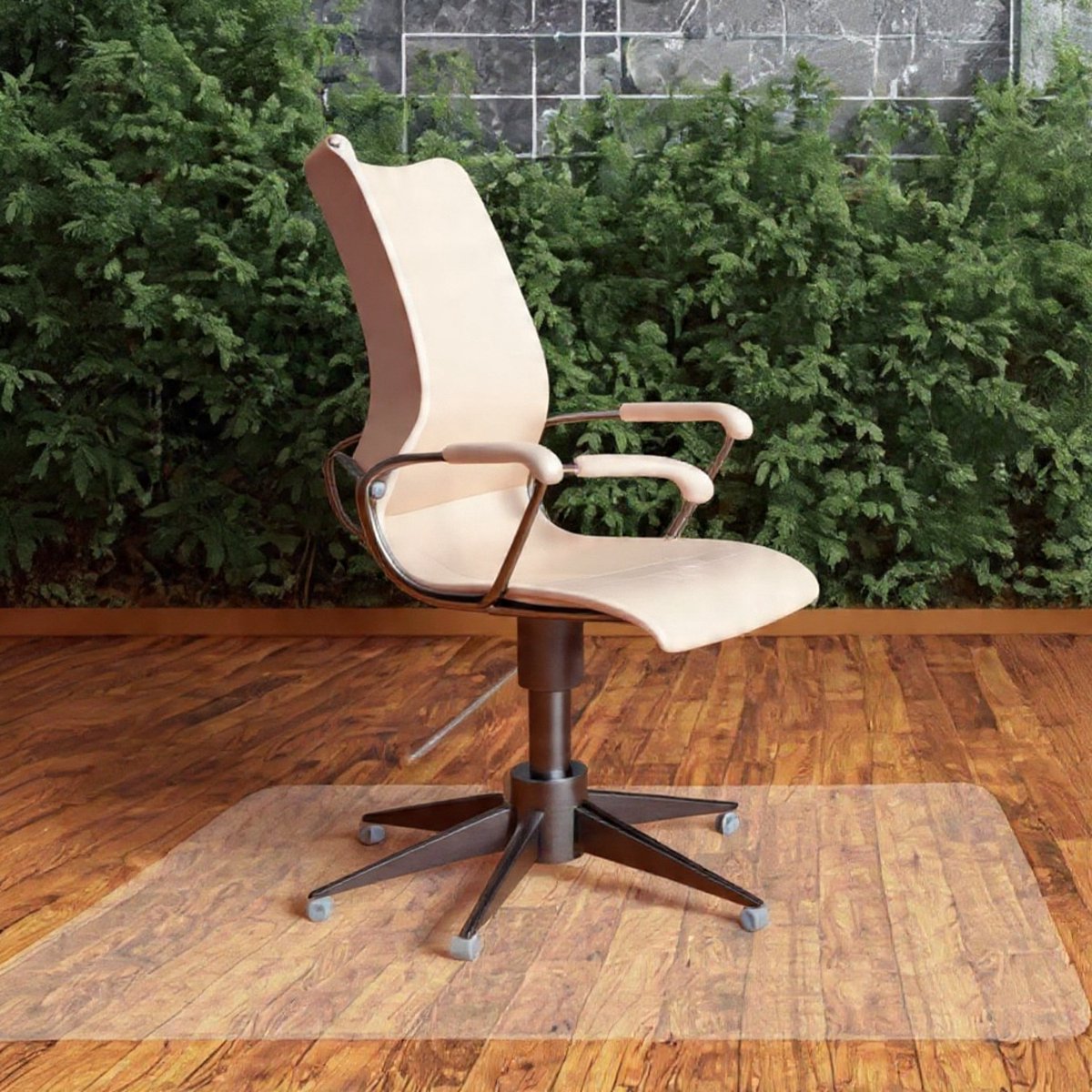 Bureaustoelmat Transparant voor Harde Vloeren 60x110 cm – Antislip PVC Stoelmat 1,5 mm Dik Krasbestendig Vloerbeschermer voor Bureau & Gaming Stoel – Urbanhome