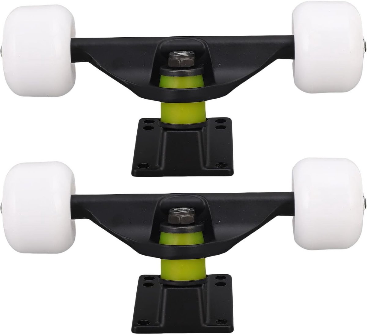 Trucks en Wielen Set voor Longboard 2 Stuks Aluminium Alloy 5 Inch met Schokabsorptie en Lager voor Vervanging