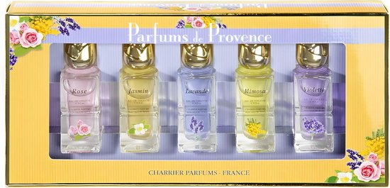 CADEAU TIP - Luxe Franse Eau de Parfum - 5 Miniaturen uit de Provence - in cadeauverpakking.