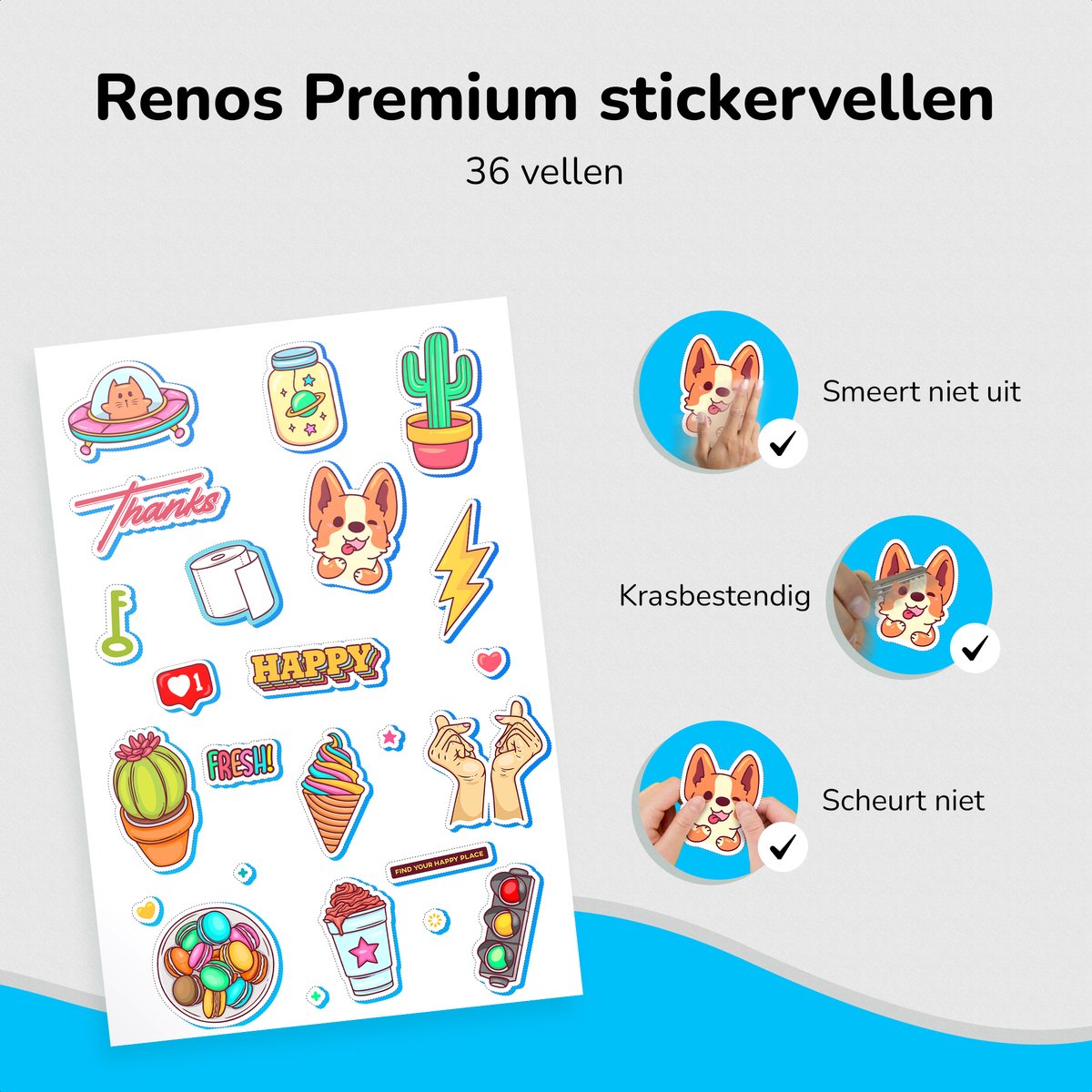 36 Glossy Vinyl Stickervellen A4 – Waterbestendig Stickerpapier voor Inkjet & Laser Printer - Geschikt voor Snijmachines — afbeelding 5