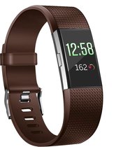 YONO Siliconen bandje - Fitbit Charge 2 - Bruin - Large