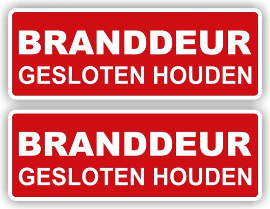 Branddeur vrijhouden sticker set | bol