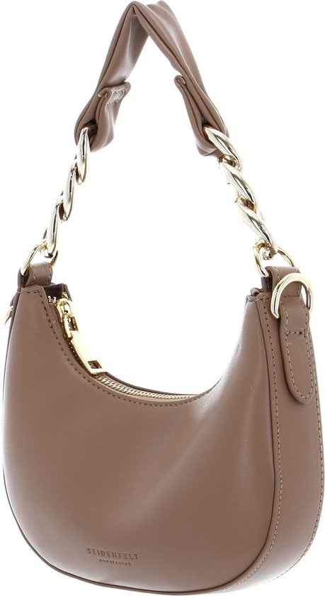 SEIDENFELT MANUFAKTUR Sac à épaule bandoulière Sac à main Eke Crossbag Almond / Gold Marron clair