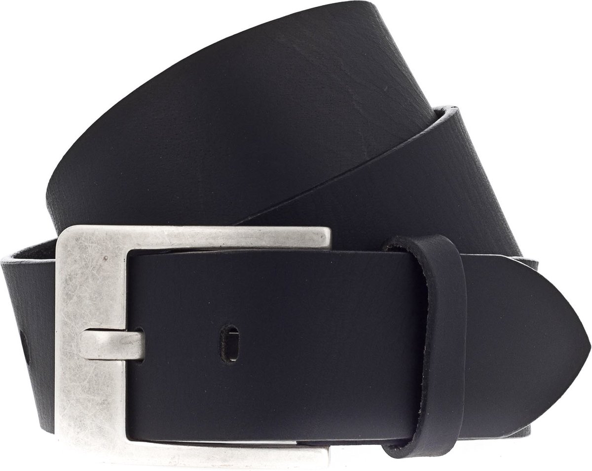 Vanzetti Leren Riem Denim Love 45mm Full Leather Belt W90 Black Zwart