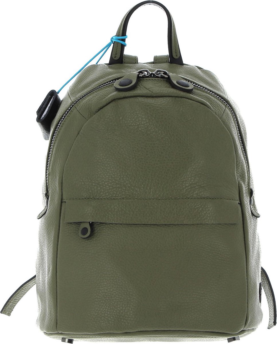 Gabs Leren Rugzak Anita TG Ruga Stitching Black Backpack Salice Kaki