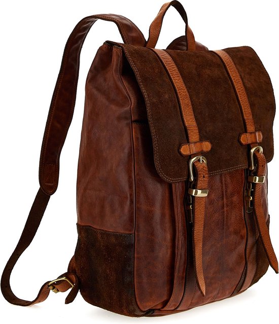 Braun Büffel Leren Laptop Rugzak Rugzak Met Laptopvak Parma Backpack Brown Bruine