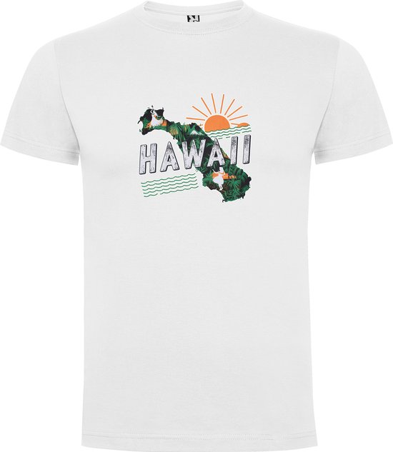 Wit Wanna have t-shirt voor de echte Amerika liefhebber USA de Amerikaanse staat Hawaii Print Full Color Maat 3XL