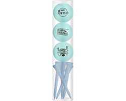 Golfballen Gift Set Merry Christmas-Happy Newyear Blauw Inclusief Tees