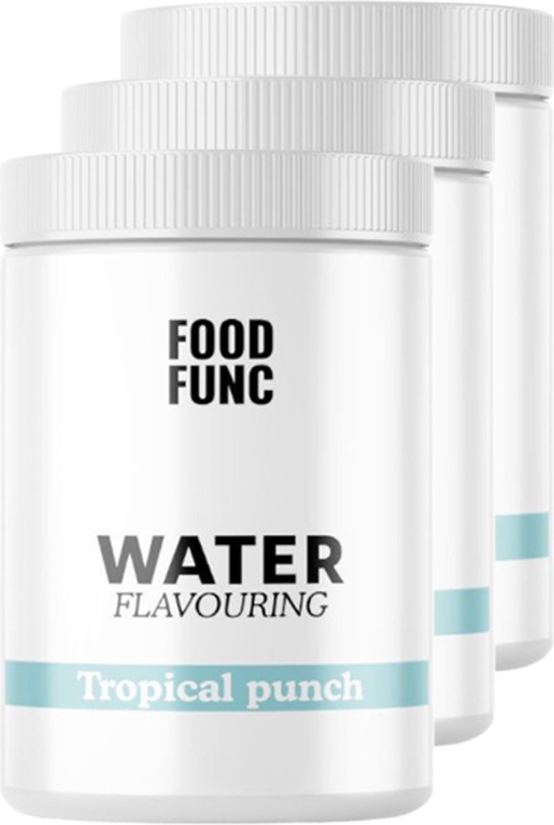 Goedkoopste Foodfunc | Water Flavouring | Tropical Punch | 3 stuks | 3 x 100 gram | No Junk Just Func