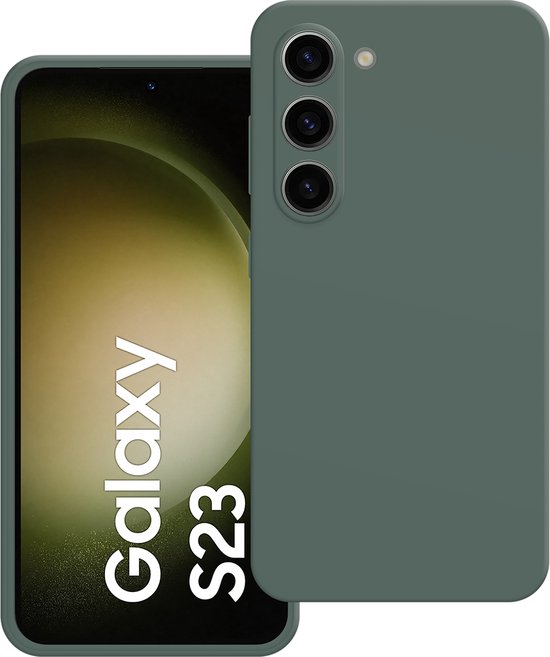 Cazy Hoesje geschikt voor Samsung Galaxy S23 Hoesje - Color Backcover - Groen