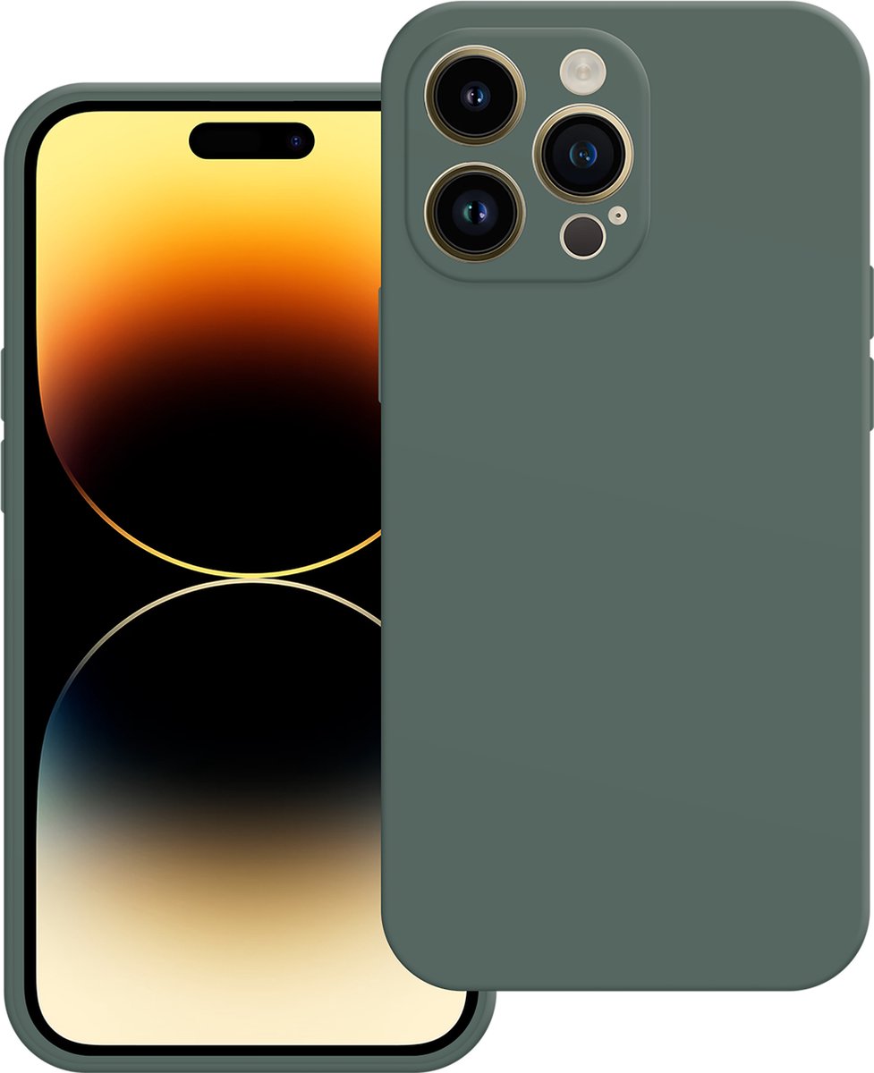 Cazy hoesje geschikt voor iPhone 14 Pro Max Hoesje - Color Backcover - Groen