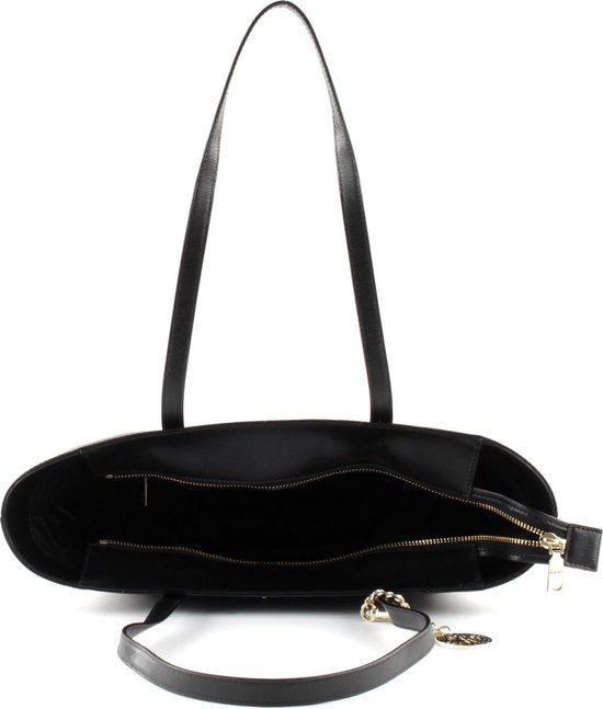DKNY Cuir Sac shopper Sac à épaule Bryant Tote Black / Gold Noir