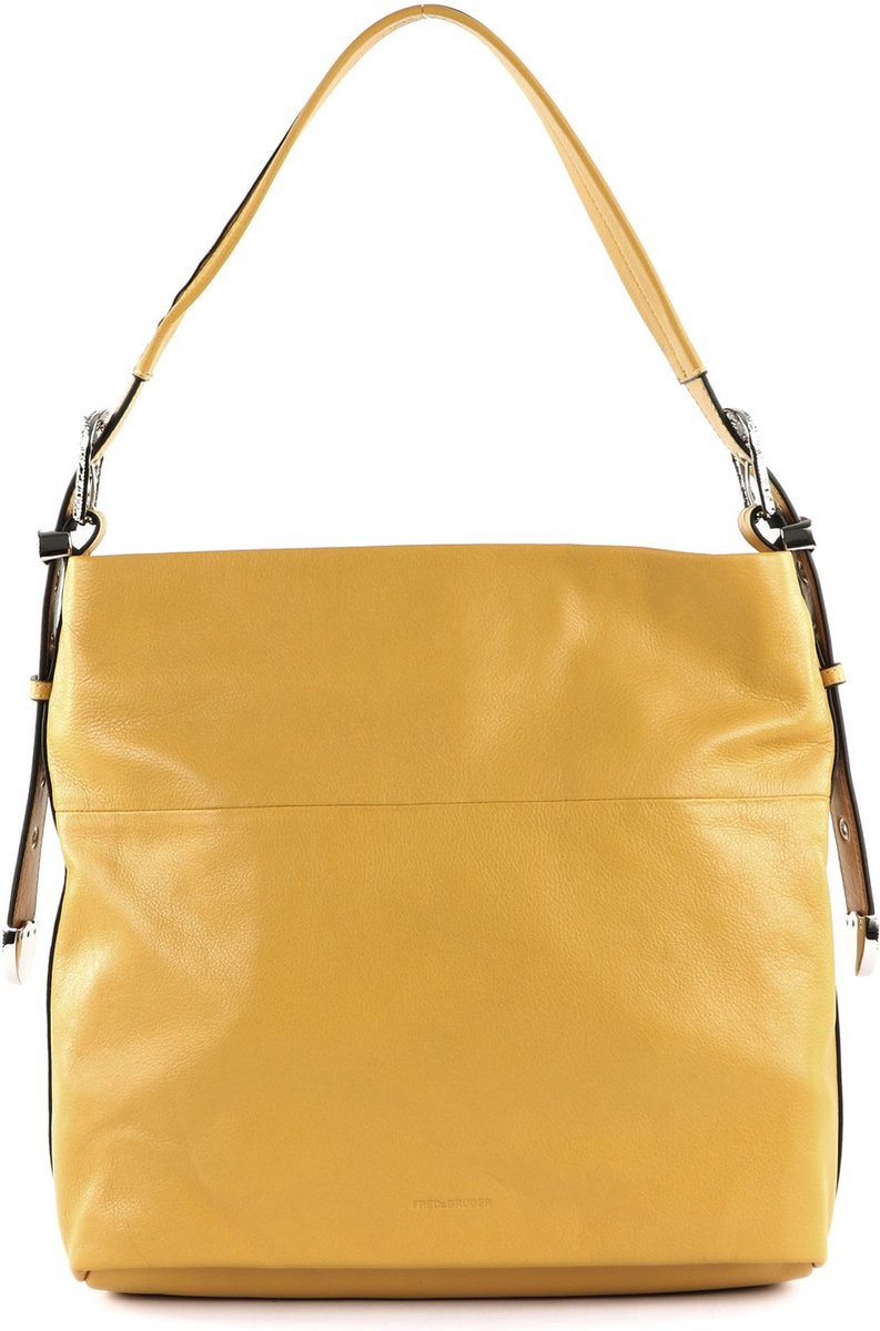 FREDsBRUDER Leren Schoudertas Kesey Shoulderbag Sunny Yellow Mosterdgeel