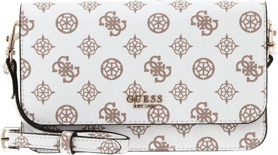 Borsa A Tracolla GUESS Loralee | Organizer Con Patta | Logo Bianco | Dimensioni 20x11x4.5 Cm