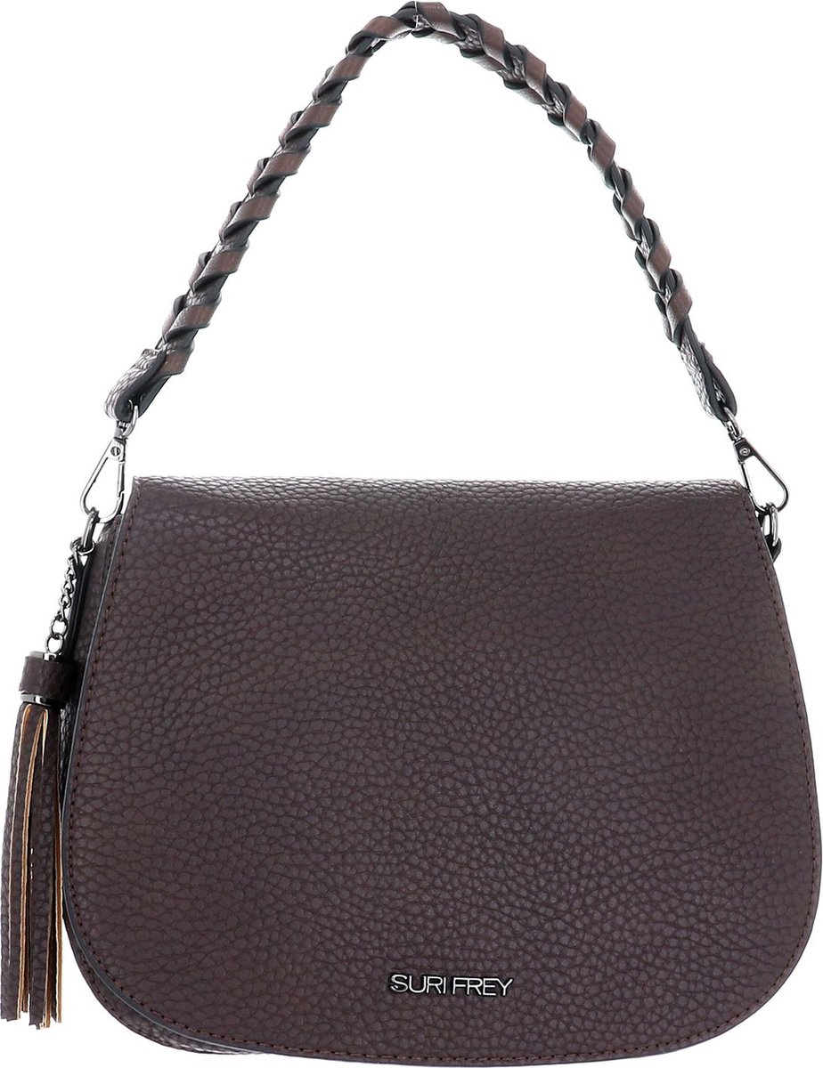 SURI FREY Handtas Schoudertas Piggy Handbag with Flap Brown Bruine